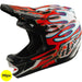 Troy Lee Designs D4 Composite MIPS BMX Race Helmet-Overspray White/Red - 1