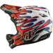 Troy Lee Designs D4 Composite MIPS BMX Race Helmet-Overspray White/Red - 2