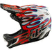 Troy Lee Designs D4 Composite MIPS BMX Race Helmet-Overspray White/Red - 3