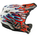 Troy Lee Designs D4 Composite MIPS BMX Race Helmet-Overspray White/Red - 5