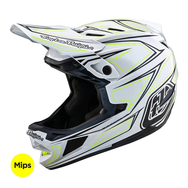 Troy Lee Designs D4 Composite MIPS BMX Race Helmet-Pinned Light Gray - 1