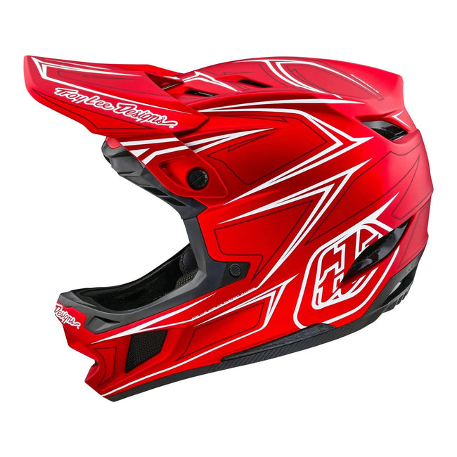 Troy Lee Designs D4 Composite MIPS BMX Race Helmet-Pinned Red - 2