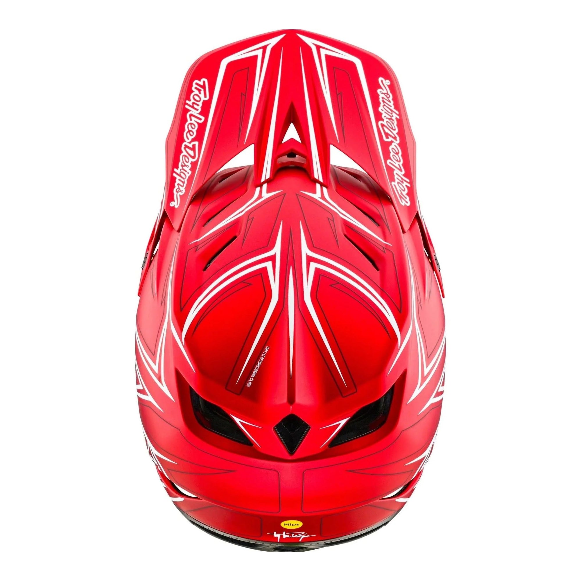 Troy Lee Designs D4 Composite MIPS BMX Race Helmet-Pinned Red