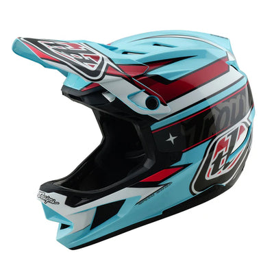 Troy Lee Designs D4 Polyacrylite MIPS BMX Race Helmet-Linear Blue