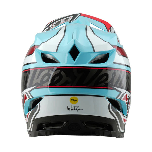 Troy Lee Designs D4 Polyacrylite MIPS BMX Race Helmet-Linear Blue - 3