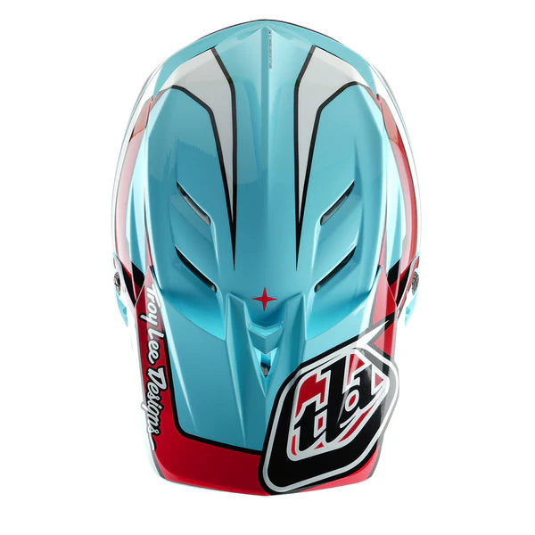 Troy Lee Designs D4 Polyacrylite MIPS BMX Race Helmet-Linear Blue - 4