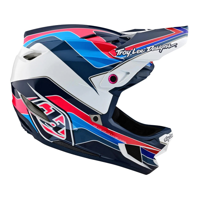 Troy Lee Designs D4 Polyacrylite MIPS BMX Race Helmet-Block Blue/White - 2