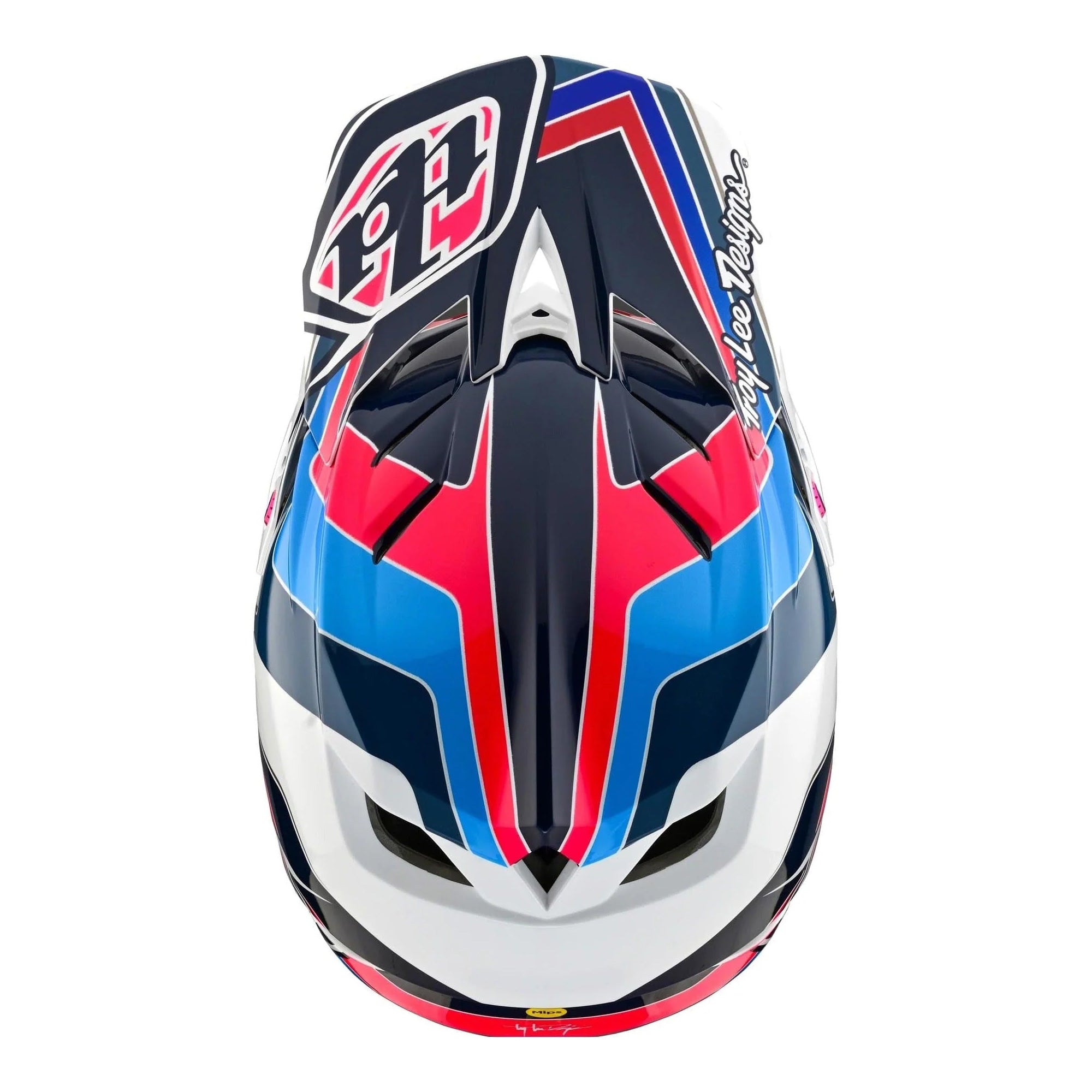 Troy Lee Designs D4 Polyacrylite Casco MTB Integrale Unisex | MIPS® C2 | Blu Taglia L | Sicurezza E Comfort Per La Gravità - 2