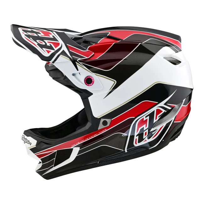 Troy Lee Designs D4 Polyacrylite MIPS BMX Race Helmet-Block Charcoal/Red - 2