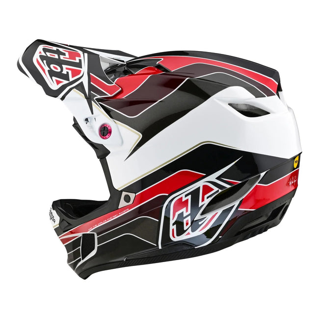 Troy Lee Designs D4 Polyacrylite MIPS BMX Race Helmet-Block Charcoal/Red - 3