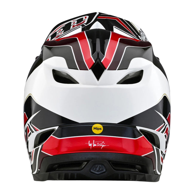 Troy Lee Designs D4 Polyacrylite MIPS BMX Race Helmet-Block Charcoal/Red - 4
