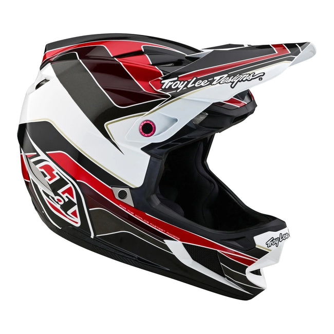 Troy Lee Designs D4 Polyacrylite MIPS BMX Race Helmet-Block Charcoal/Red - 7