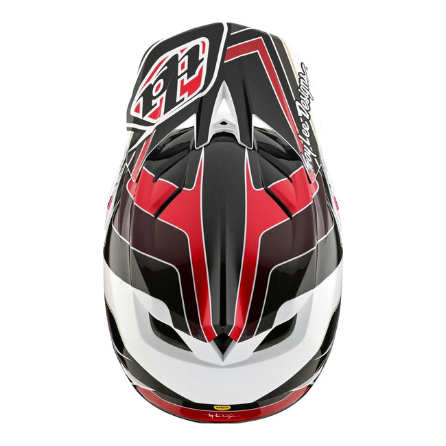 Troy Lee Designs D4 Polyacrylite MIPS BMX Race Helmet-Block Charcoal/Red - 8