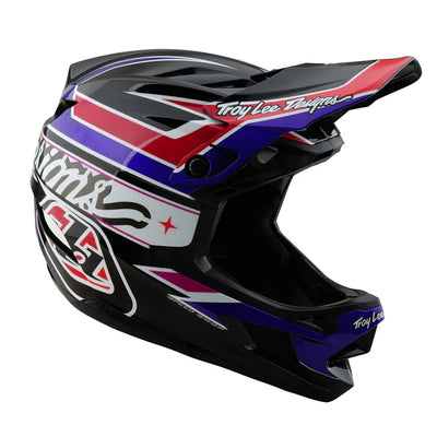 Troy Lee Designs D4 Polyacrylite MIPS BMX Race Helmet-Linear Black