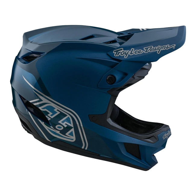Troy Lee Designs D4 Polyacrylite MIPS BMX Race Helmet-Shadow Blue - 2