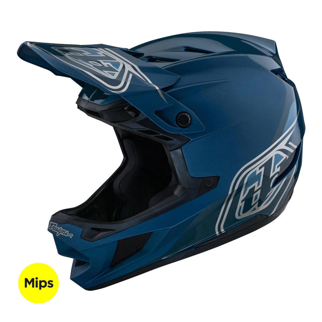 Troy Lee Designs D4 Polyacrylite MIPS BMX Race Helmet-Shadow Blue - 7