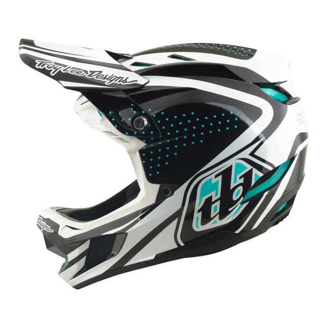 Troy Lee Designs D4 Polyacrylite MIPS BMX Race Helmet-The Line Charcoal/White - 2