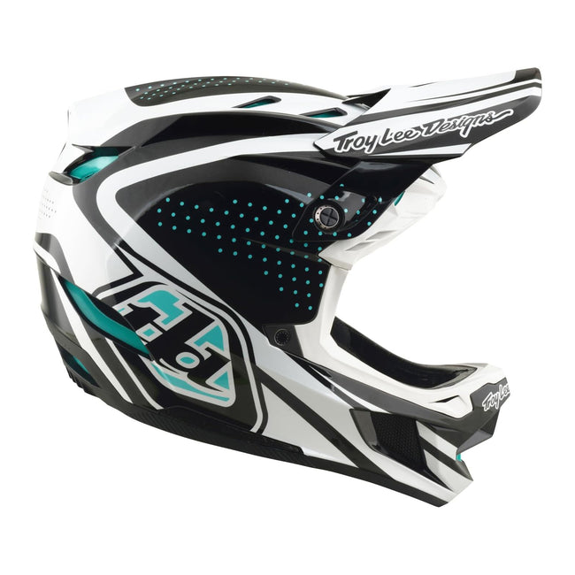 Troy Lee Designs D4 Polyacrylite MIPS BMX Race Helmet-The Line Charcoal/White - 4