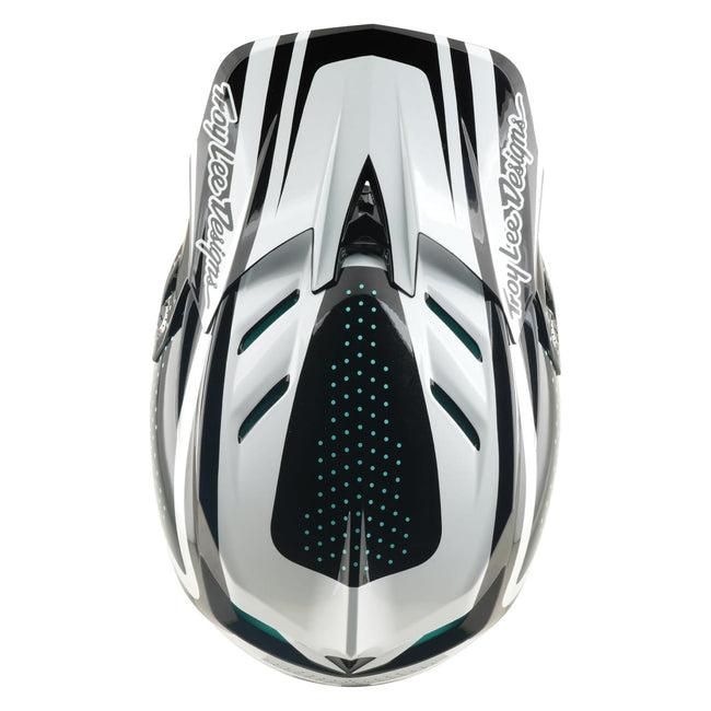 Troy Lee Designs D4 Polyacrylite MIPS BMX Race Helmet-The Line Charcoal/White - 6