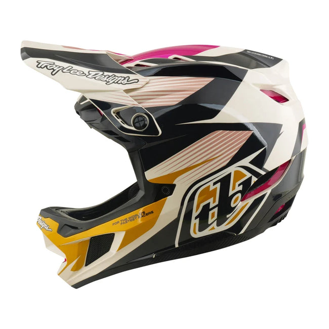 Troy Lee Designs D4 Polyacrylite MIPS BMX Race Helmet-Turbo Acid/Fuchsia - 2