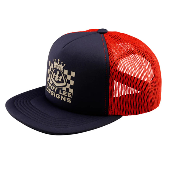 Troy Lee Designs Friday Night Trucker Snapback Hat-OSFM-Red/Indigo - 1