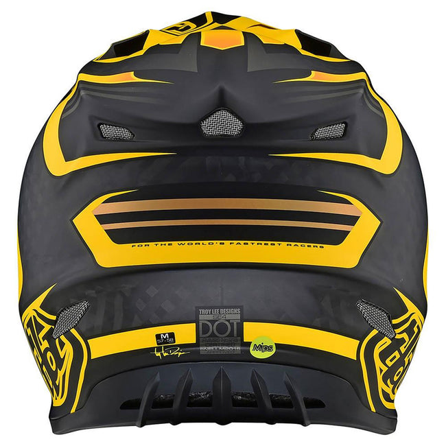 Troy Lee Designs SE4 Carbon Flash BMX Race Helmet-Black/Yellow - 2