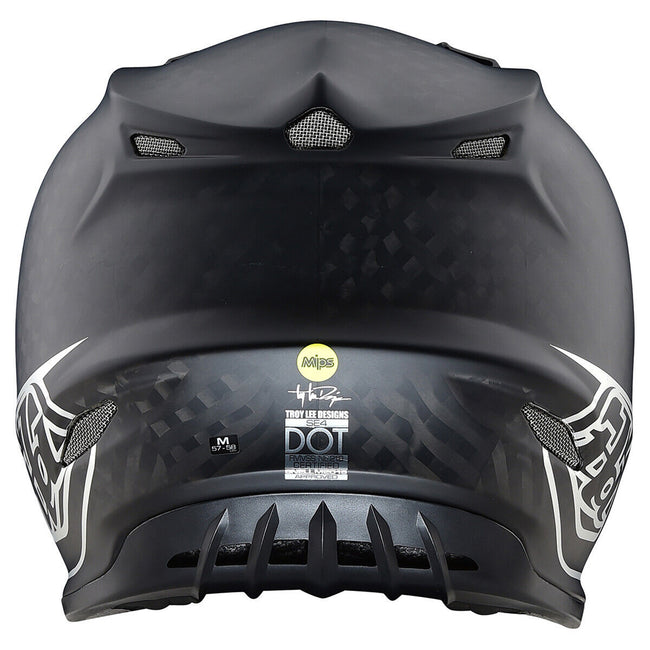 Troy Lee Designs SE4 Carbon Midnight BMX Race Helmet-Black/Chrome - 4