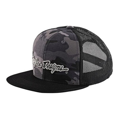 Troy Lee Designs Signature 9Fifty Snapback Trucker Hat-Camo Black/Silver