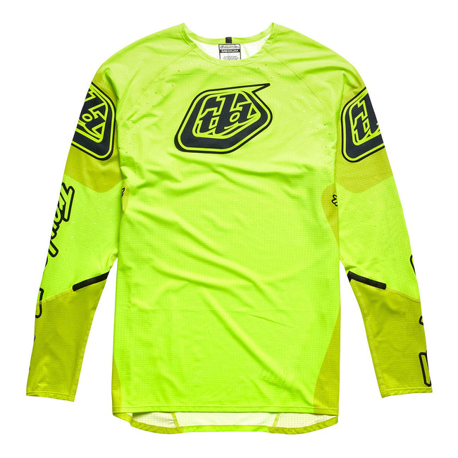 Troy Lee Designs Sprint Ultra BMX Race Jersey-Lines-Sequence Flo Yellow - 1