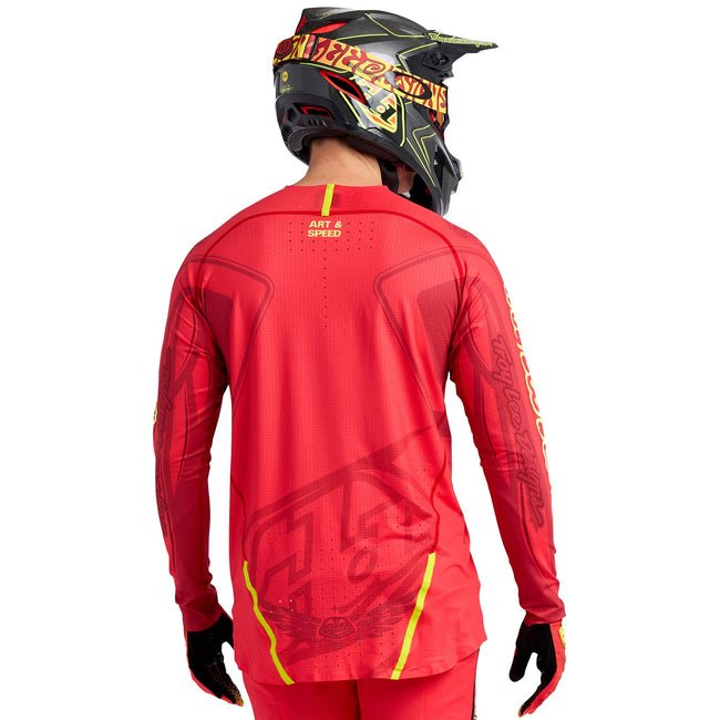 Troy Lee Designs Sprint Ultra Limited Edition BMX Race Jersey-Ghostwing/Infra Red - 9