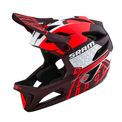 Troy Lee Designs Stage MIPS BMX Race Helmet-SRAM Vector Red