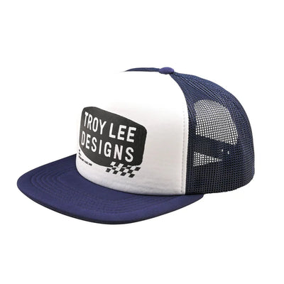 Troy Lee Designs Stamp Trucker Snapback Hat-OSFM-Vintage White/Navy