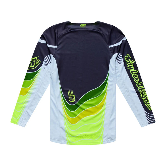 Troy Lee GP Pro BMX Race Jersey-Stagger Gunmetal/Neo Yellow - 2