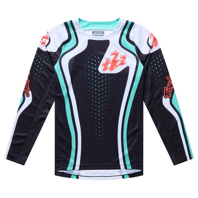 Troy Lee Youth GP Pro BMX Race Jersey-Roller Black/Teal