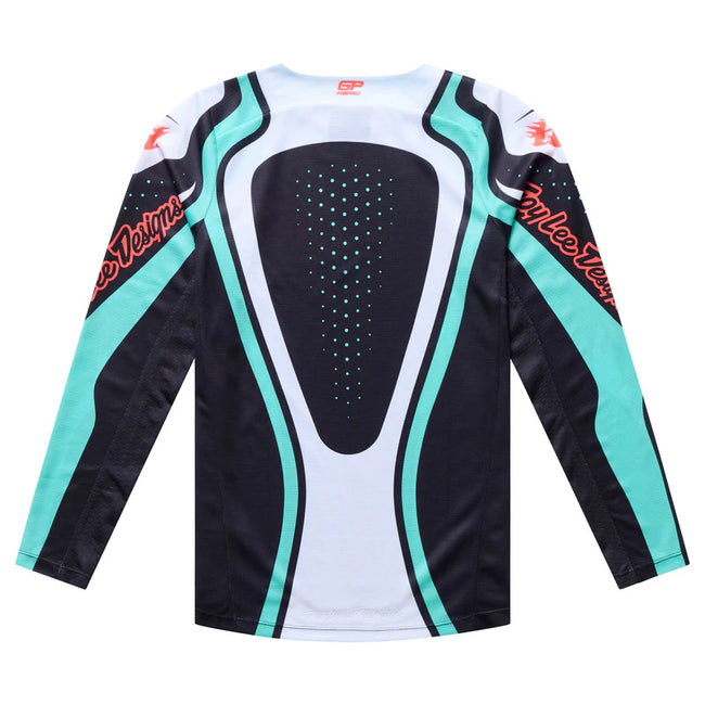 Troy Lee Youth GP Pro BMX Race Jersey-Roller Black/Teal - 2