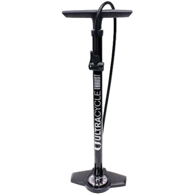 UltraCycle Thrust Steel 160PSI Floor Pump-Black