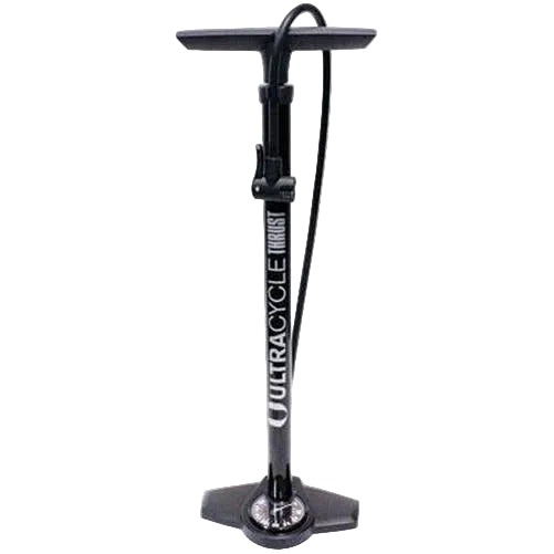 UltraCycle Thrust Steel 160PSI Floor Pump-Black - 1