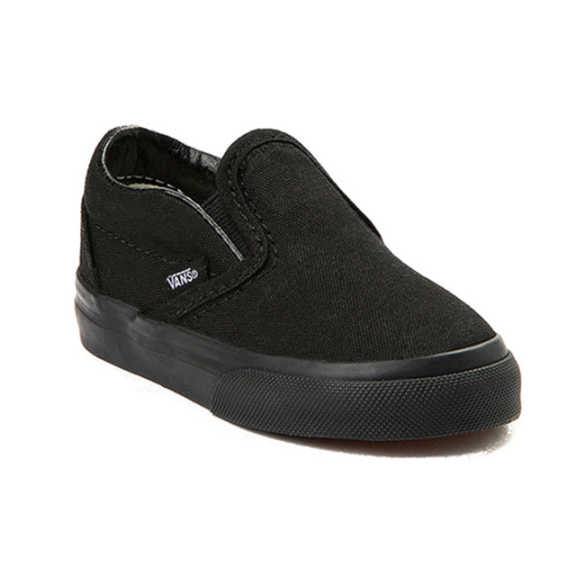 Vans Classic Slip-On Toddler Shoes-Black/Black - 3