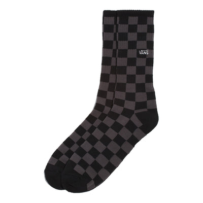 Vans Men's Checkerboard Crew Socks-Black/Charcoal