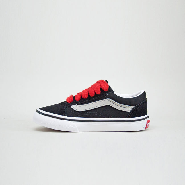 Vans Old Skool Retro Pop Kids Shoes-Black/Red - 2