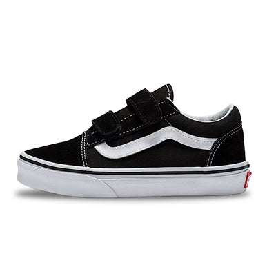 Vans Old Skool V Little Kids Shoes-Black/True White
