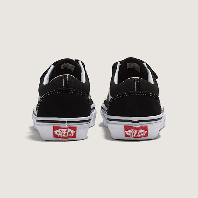 Vans Old Skool V Little Kids Shoes-Black/True White - 3