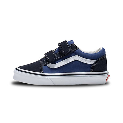 Vans Old Skool V Little Kids Shoes-Navy/True White