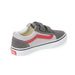Vans Old Skool V Little Kids Shoes-Pewter/Racing Red - 3