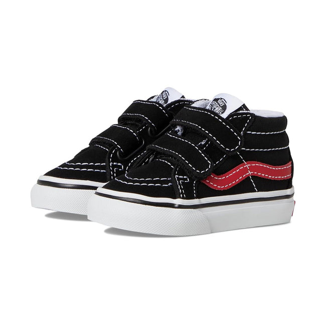 Vans Sk8-Mid Reissue V Kids Shoes-Retro Pop Black/Red - 5