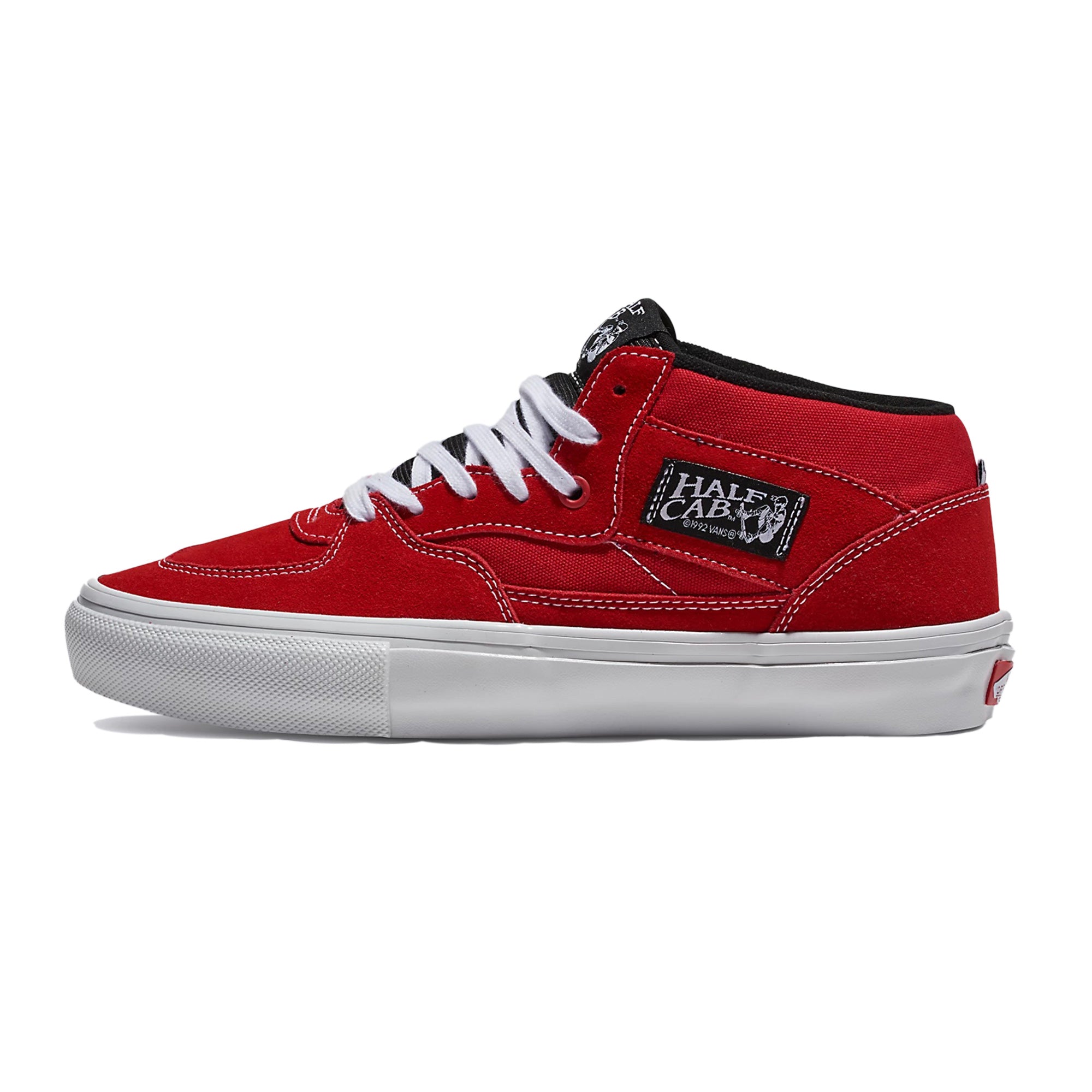 Vans Skate Half Cab BMX Shoes-Red-White at J&R Bicycles