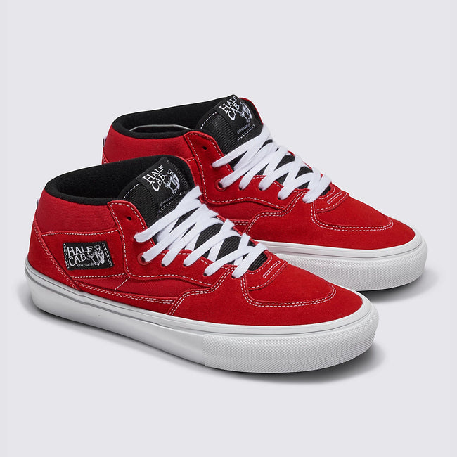 Vans Skate Half Cab BMX Shoes-Red/White - 2