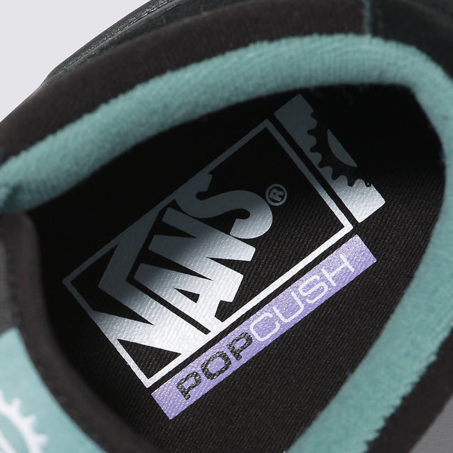 Vans Style 114 BMX Shoes-Black/Teal - 5