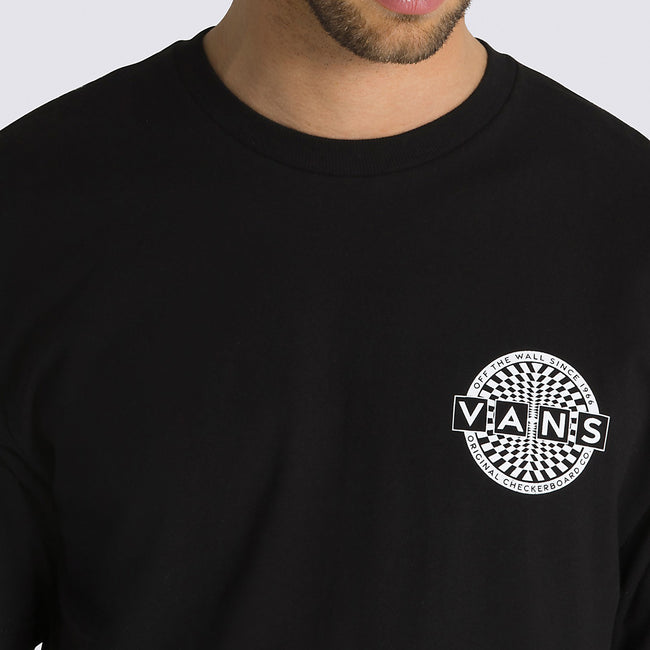 Vans Warped Checkerboard Logo T-Shirt-Black - 3