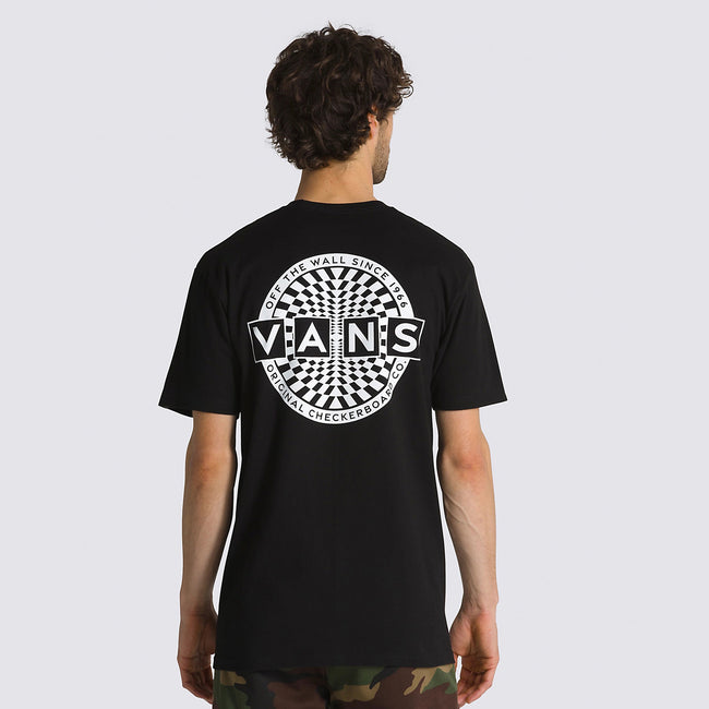 Vans Warped Checkerboard Logo T-Shirt-Black - 5